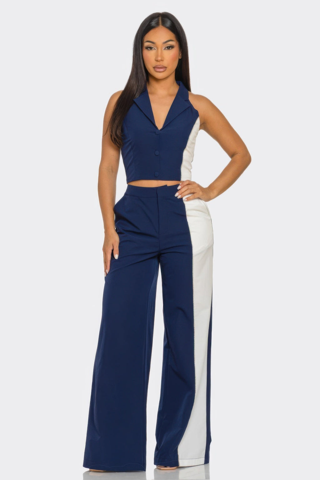 2 Pcs Color Block Set