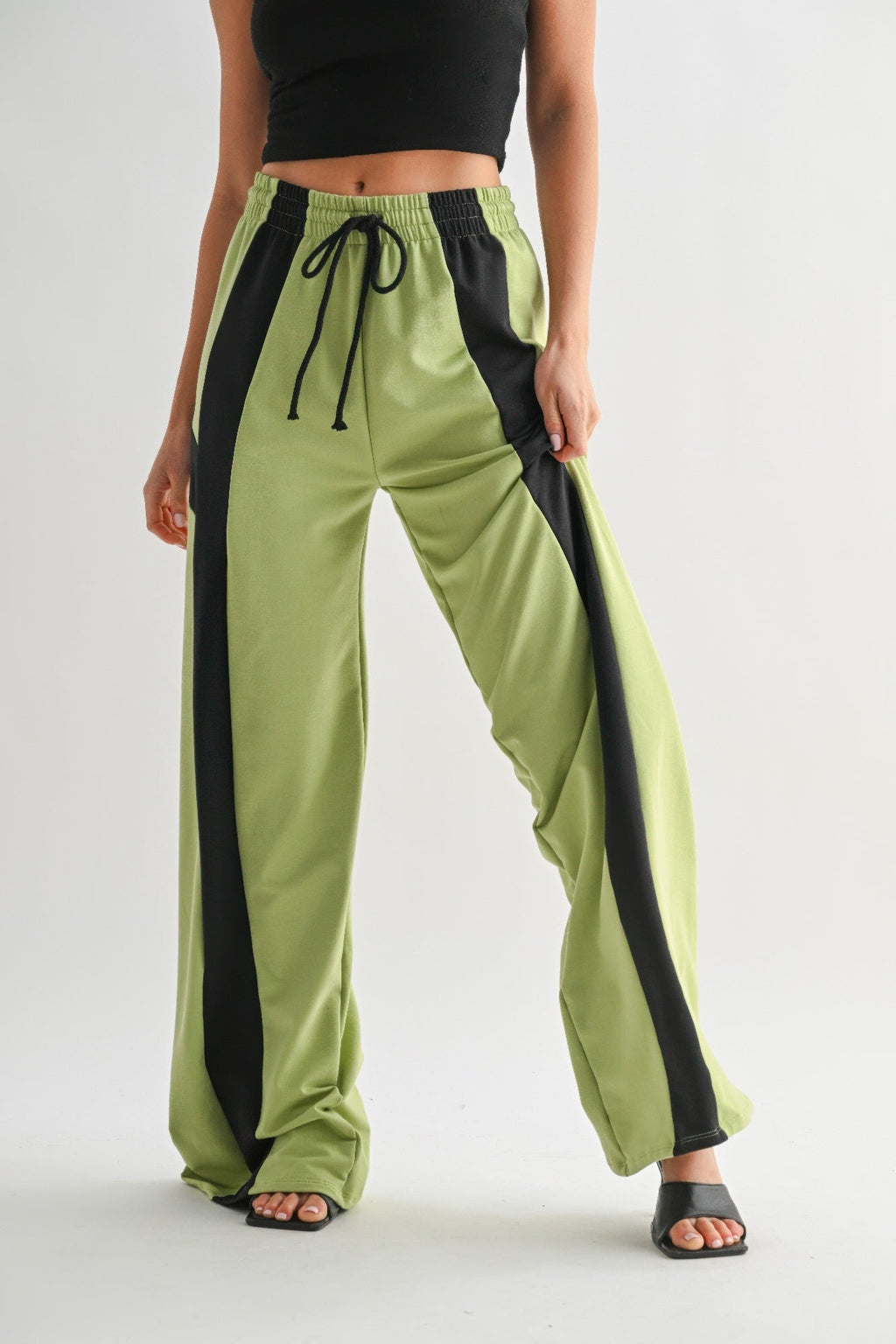 Color Block Wide Leg Lounge Pants
