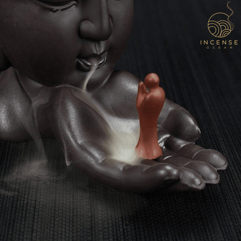 Ceramic Buddha Backflow Incense Burner