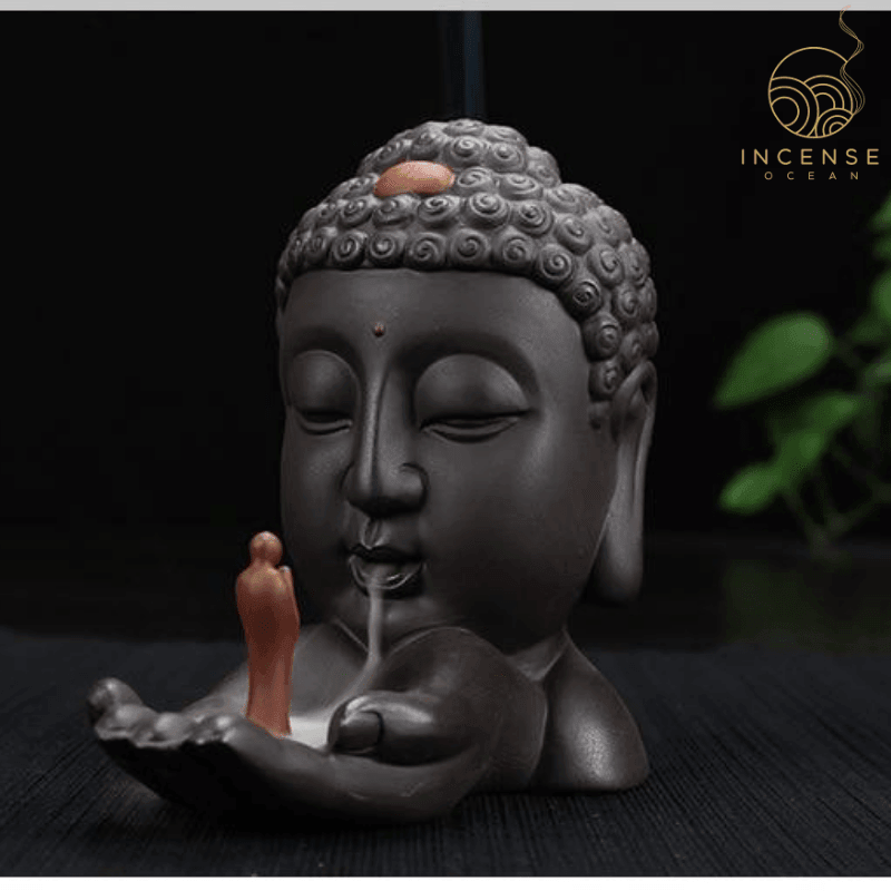Ceramic Buddha Backflow Incense Burner