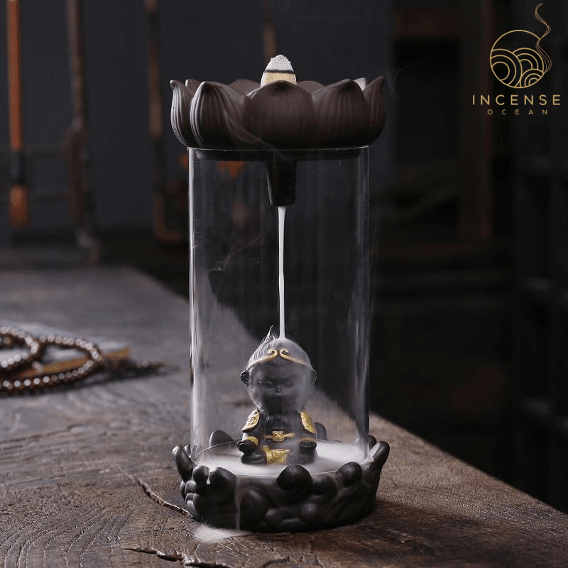 Ceramic Sun Wukong Backflow Incense Burner