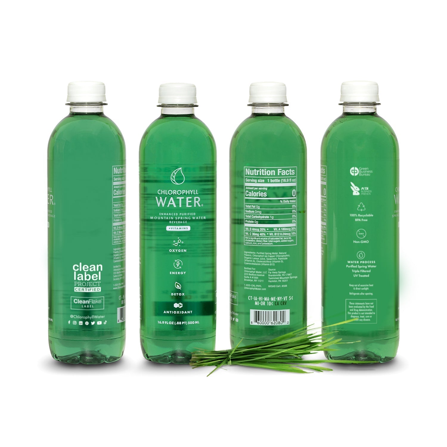 Chlorophyll Water® | Purified Mountain Spring Water with Essential Vitamins