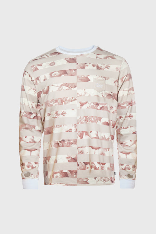 Flower Era Striped Pullover Crewneck