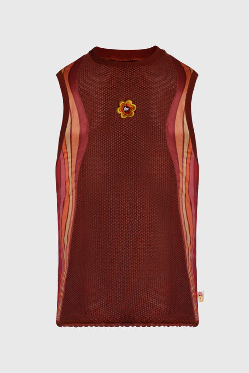 7eventies Crochet Knit Sleeveless Vest