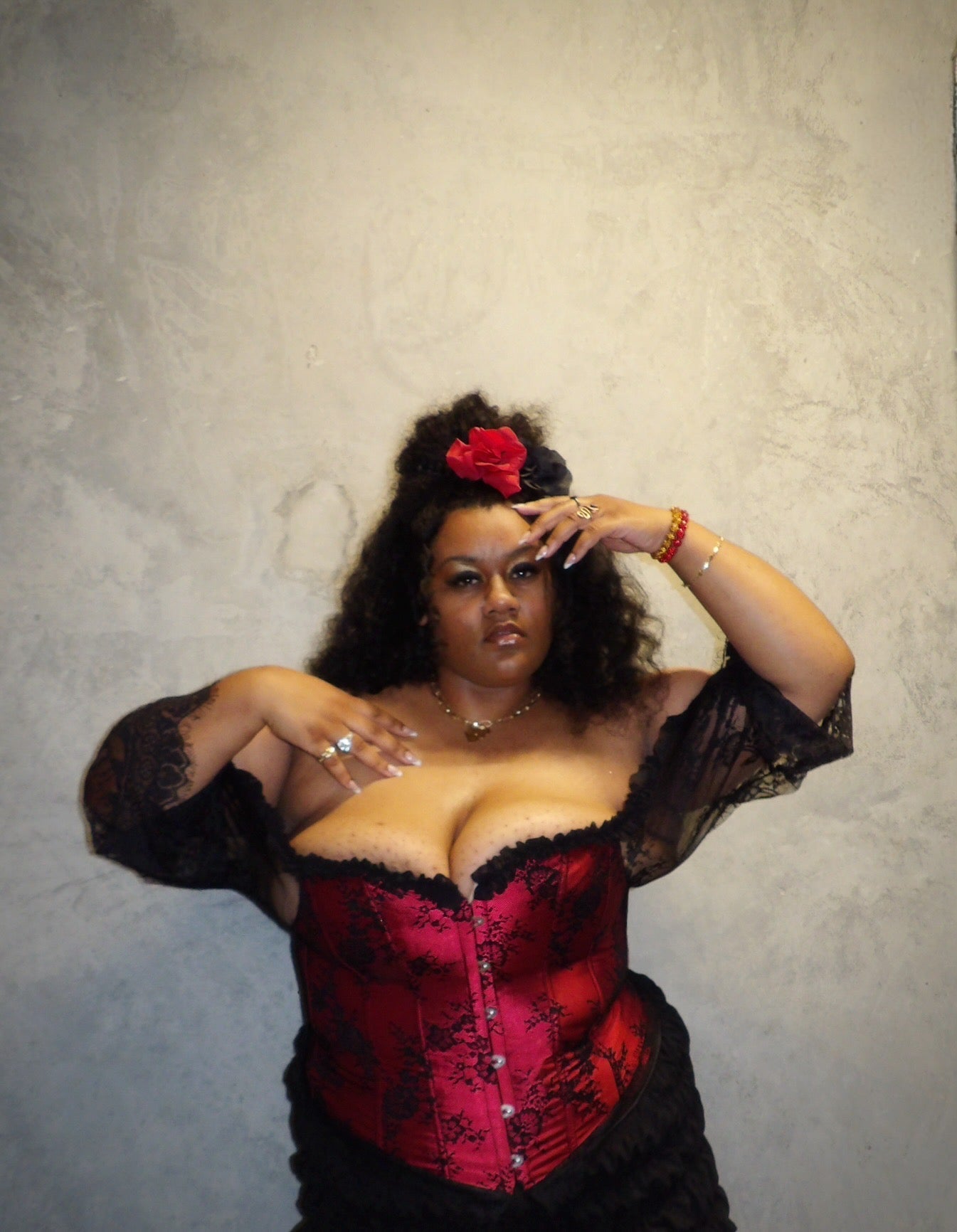 “Best Nightmare” Red Lace Corset