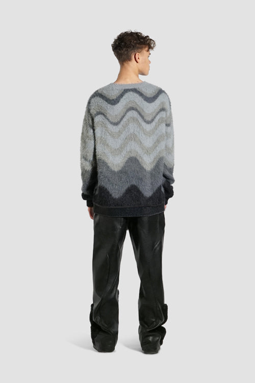 Mohair Knit Crewneck Sweater