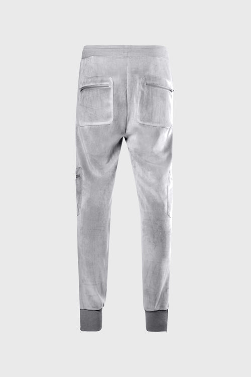 Metal Logo Velour Flared Sweatpants