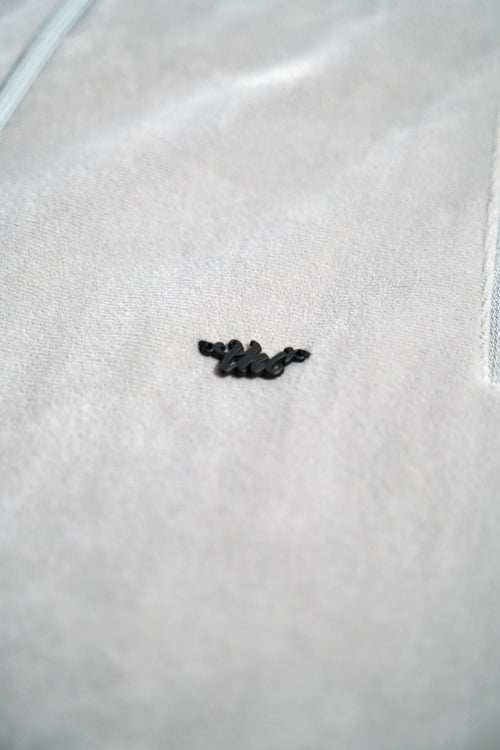 Metal Logo Velour Flared Sweatpants