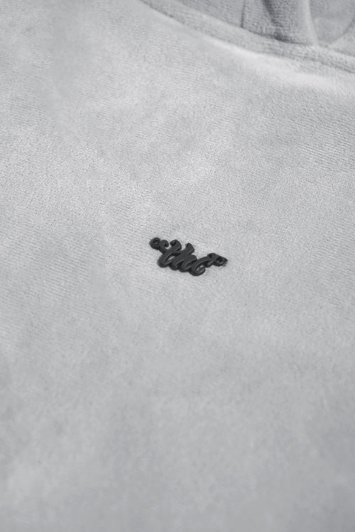 Metal Logo Velour Hoodie