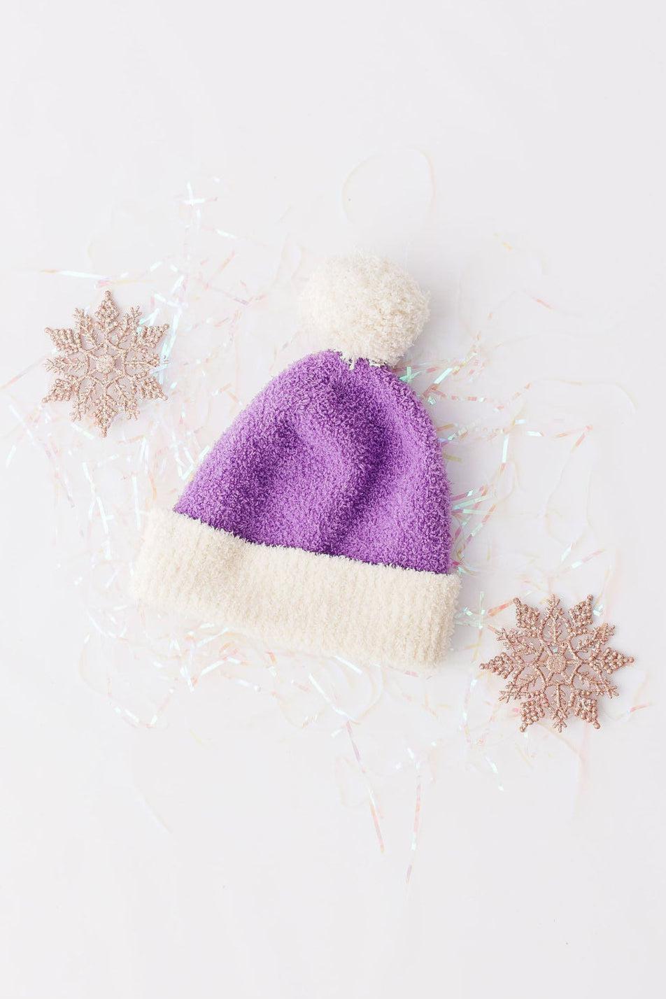 SALE Lilac/Coconut Cozy Pom Beanie