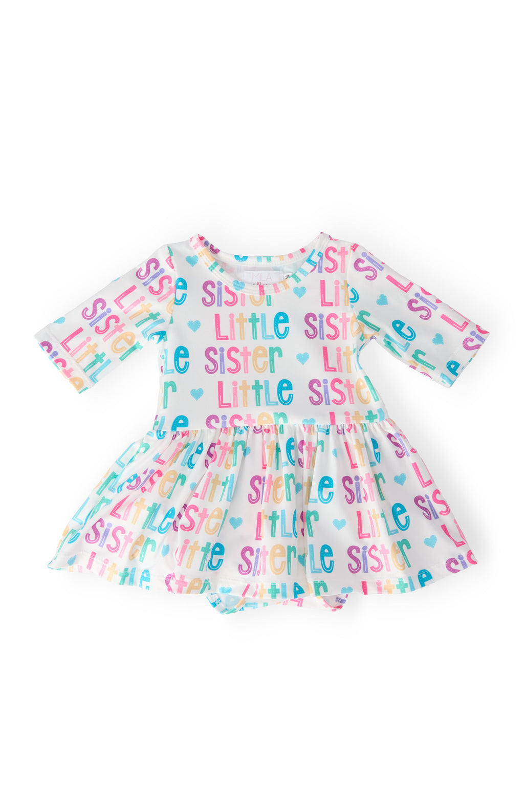 Little Sister 3/4 Sleeve Twirl Bodysuit