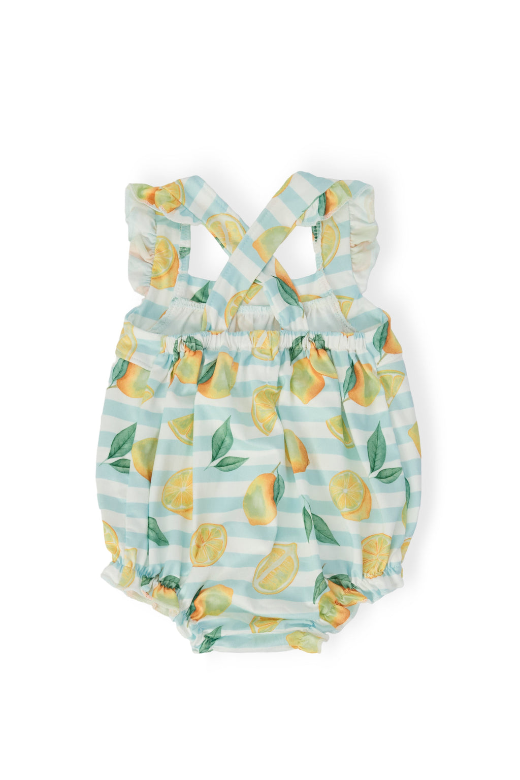 Lovely Lemons Ruffle Cross Back Romper