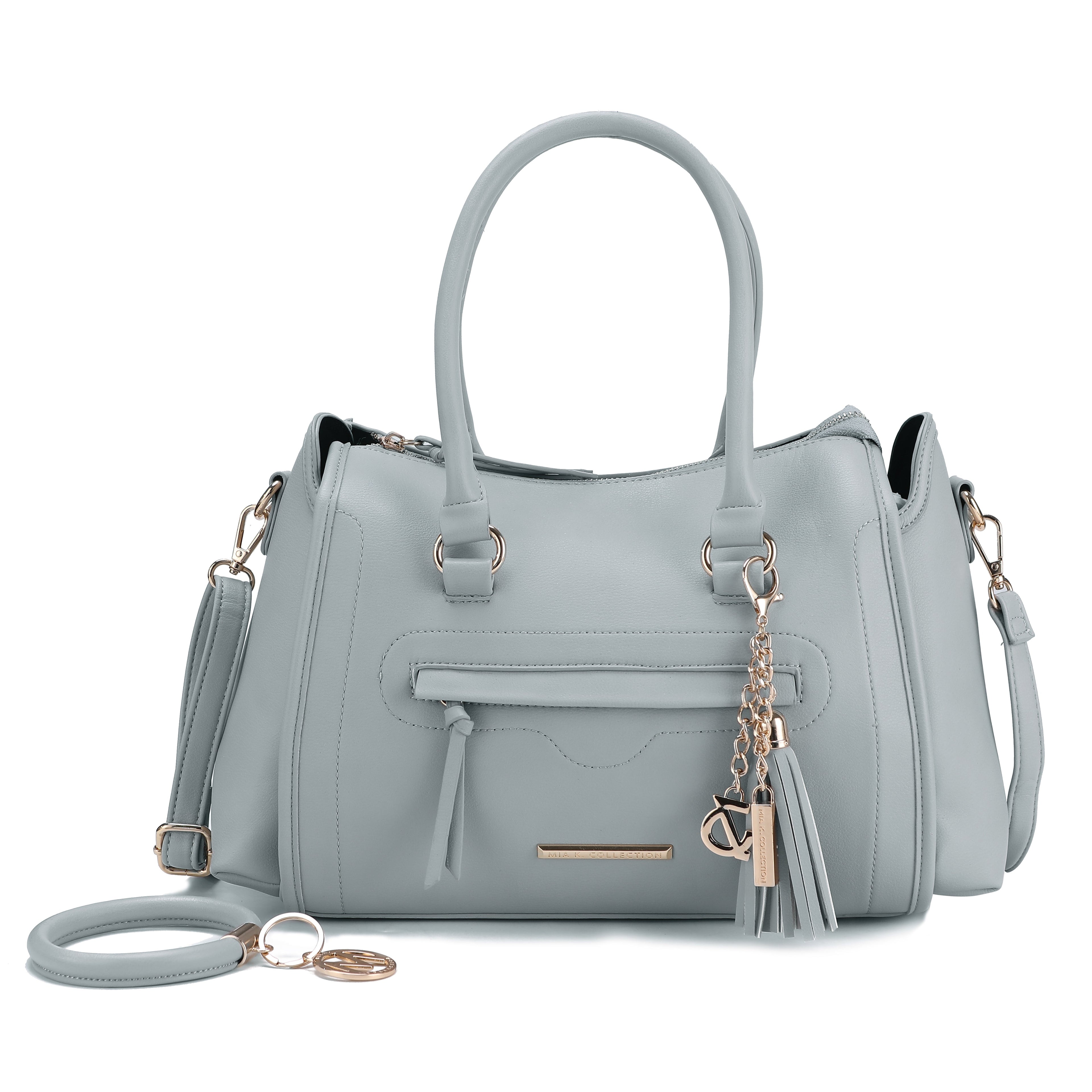 Valeria Satchel Handbag and keyring Bracelet Set