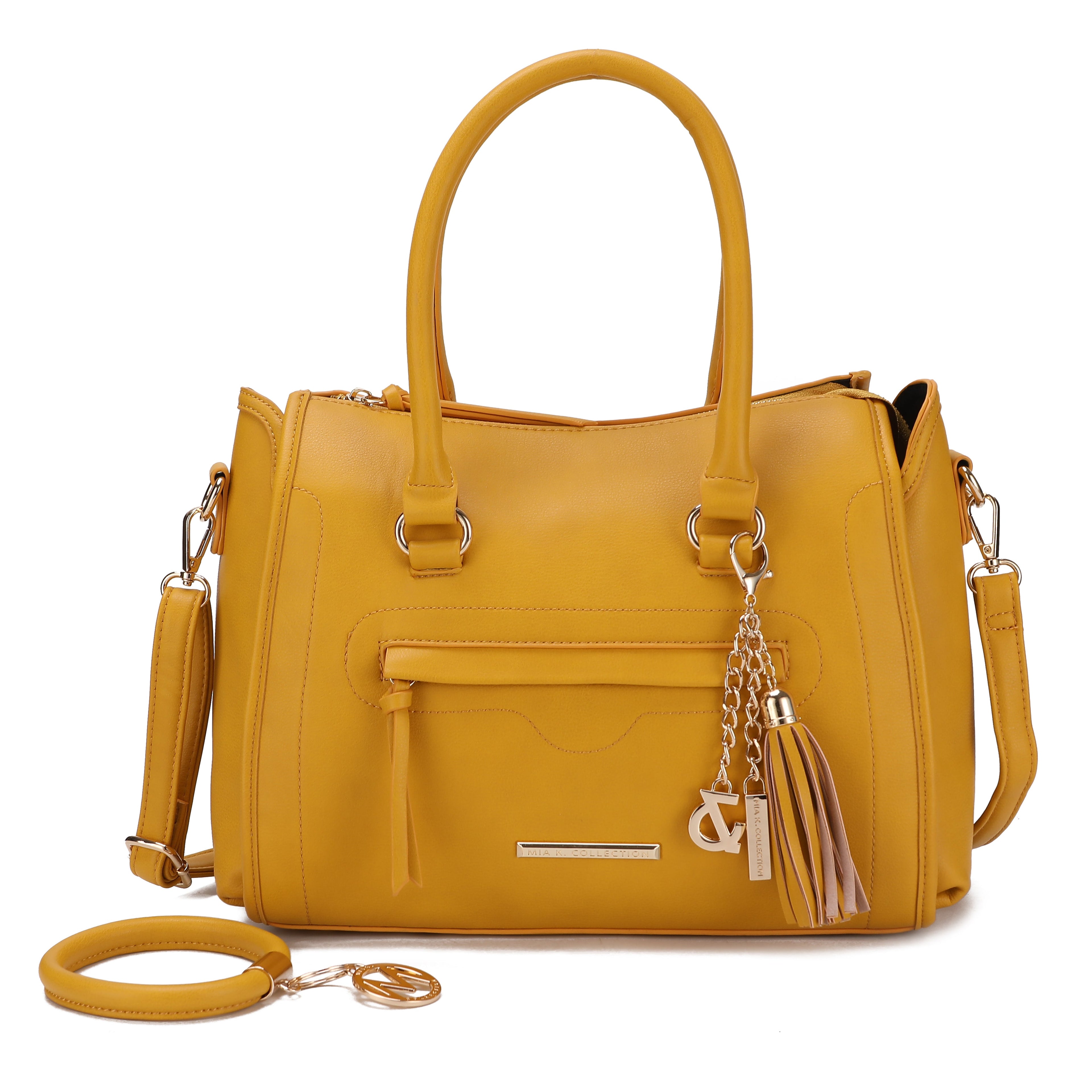 Valeria Satchel Handbag and keyring Bracelet Set