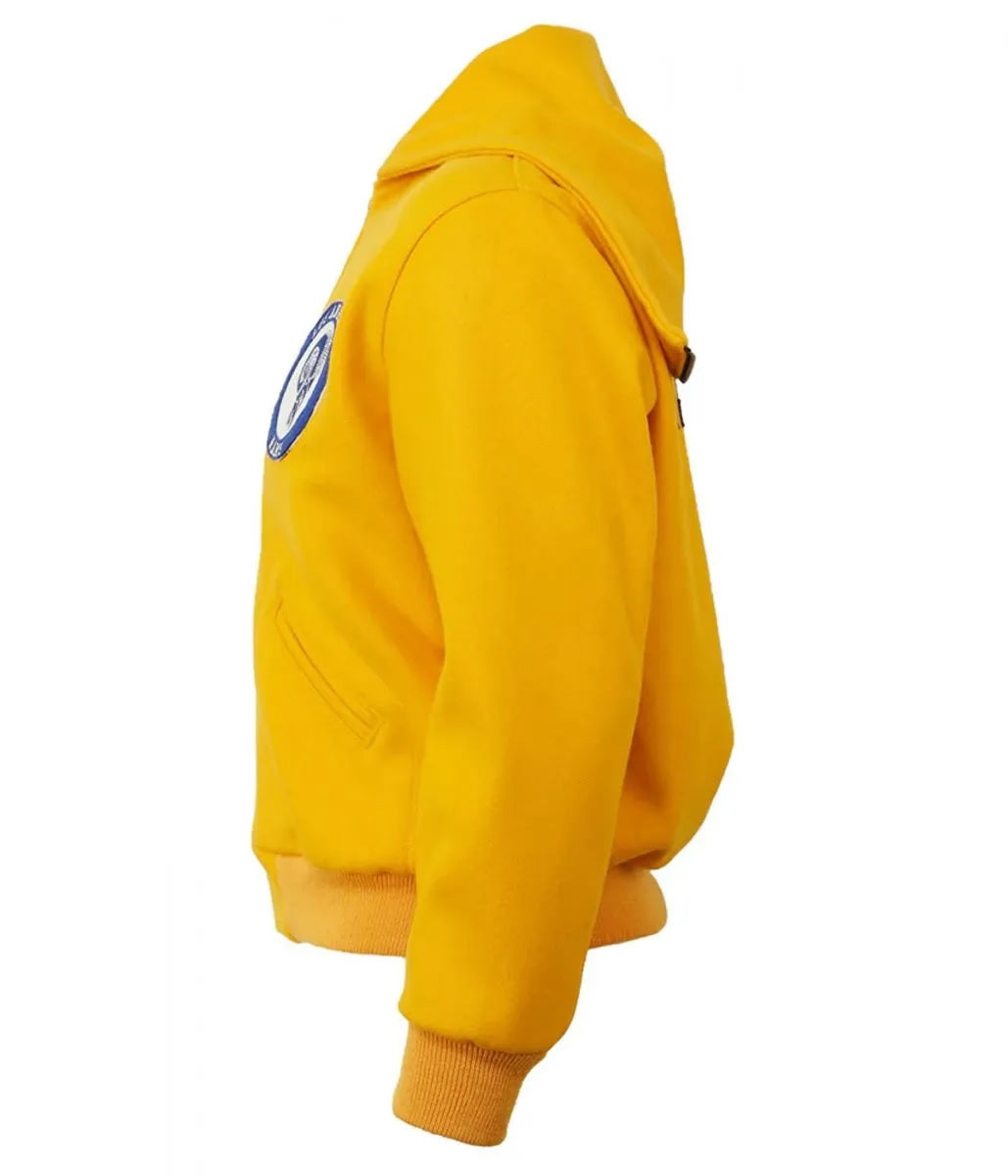 1950 Los Angeles Rams Yellow Wool Hooded Jacket