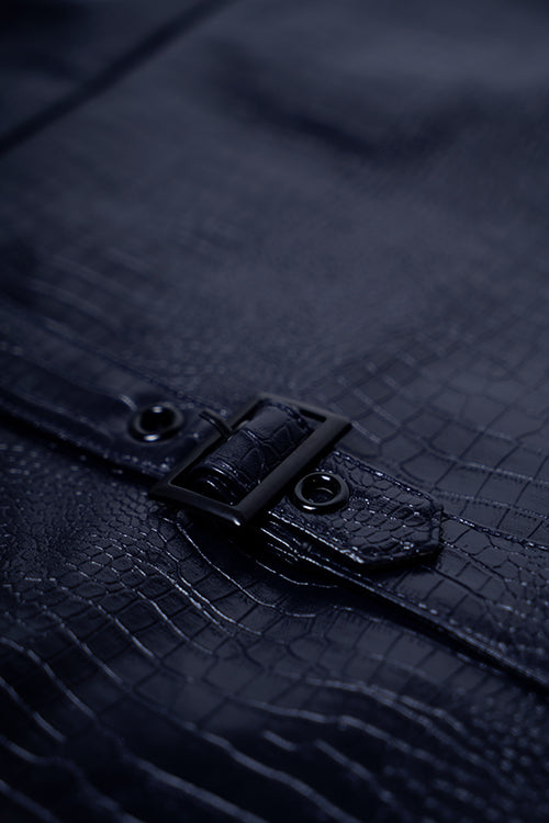 Crocodile Skin Fisherman Utility Vest
