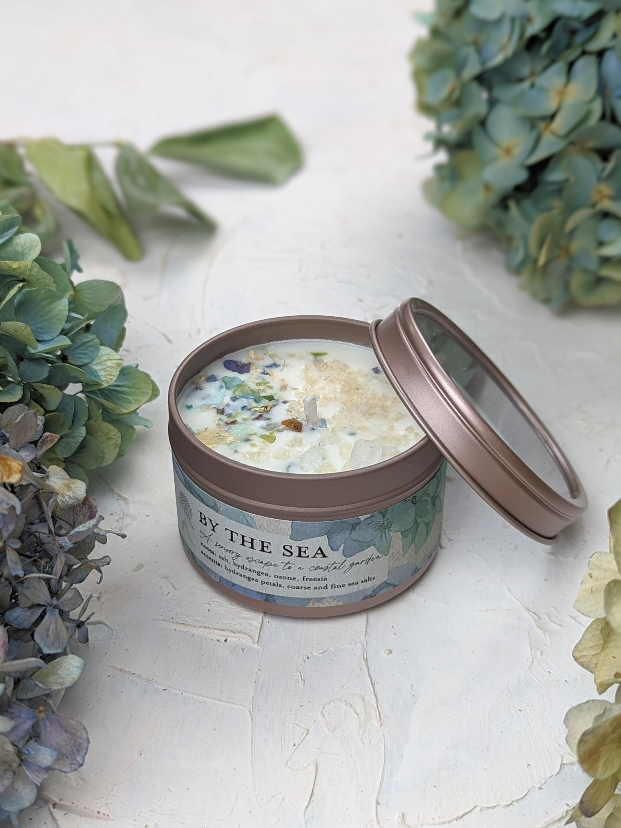 BY THE SEA Hydrangea Sea Salt Candle