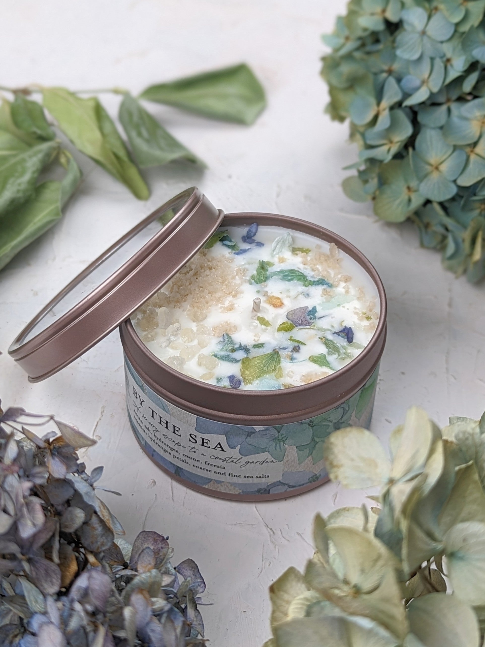 BY THE SEA Hydrangea Sea Salt Candle
