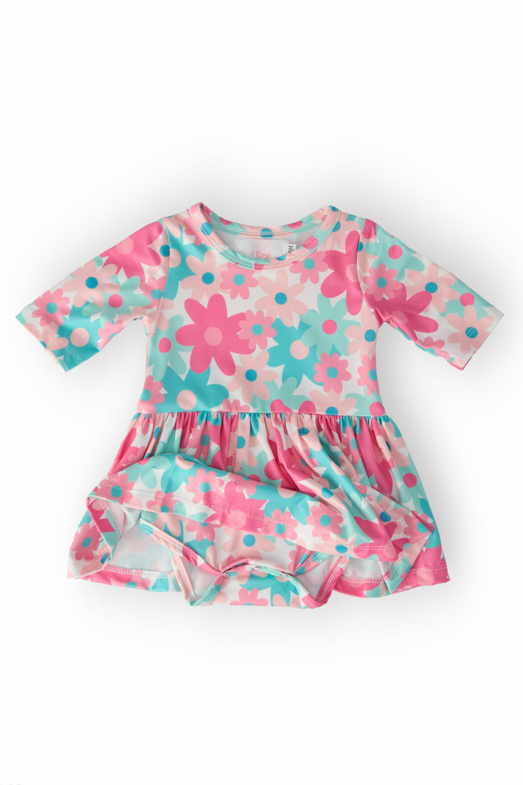 Petal Perfection 3/4 Sleeve Twirl Bodysuit