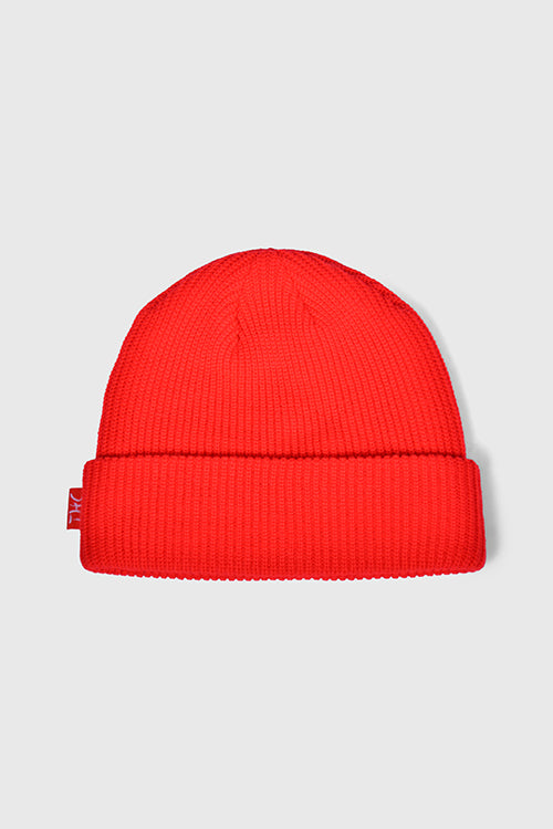 Emblem Ribbed Fisherman Beanie