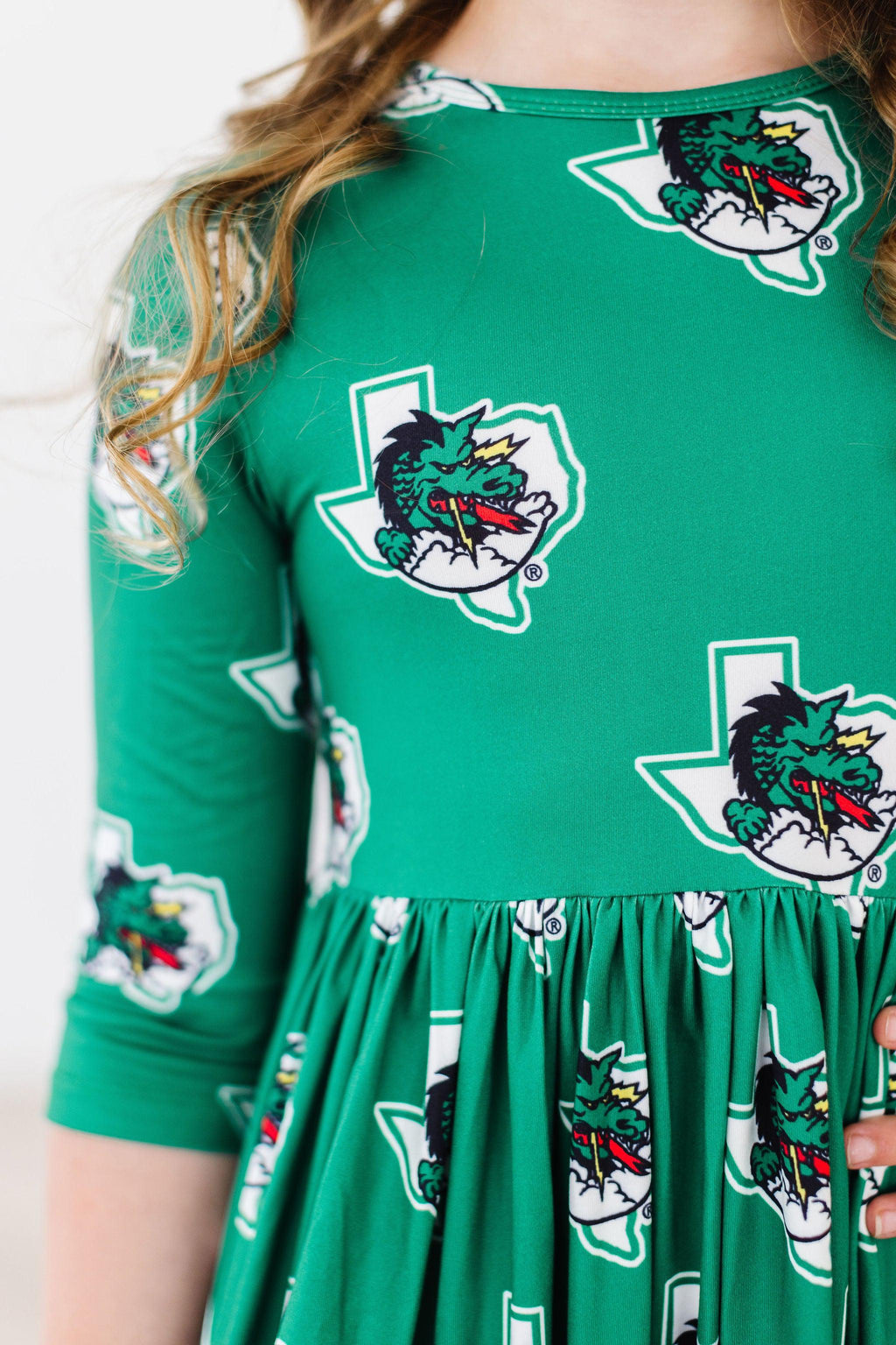 Southlake Carroll Dragons 3/4 Sleeve Pocket Twirl Dress