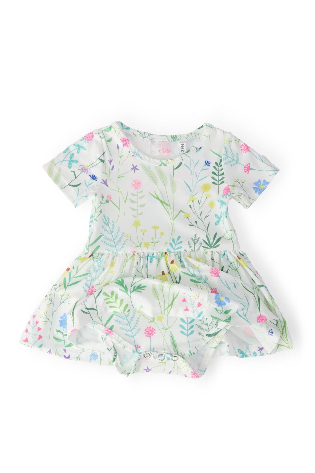 SALE Spring Dandelion Floral S/S Twirl Bodysuit