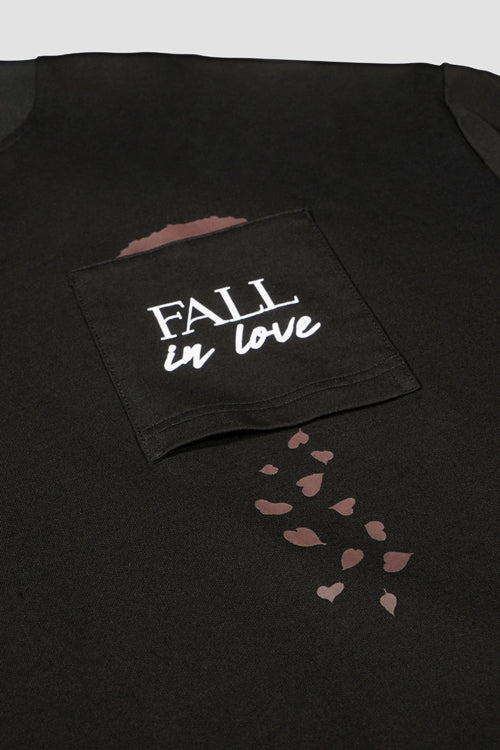 Fall In Love Oversized Pocket Tee