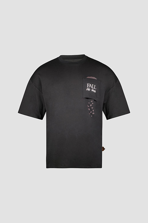 Fall In Love Oversized Pocket Tee