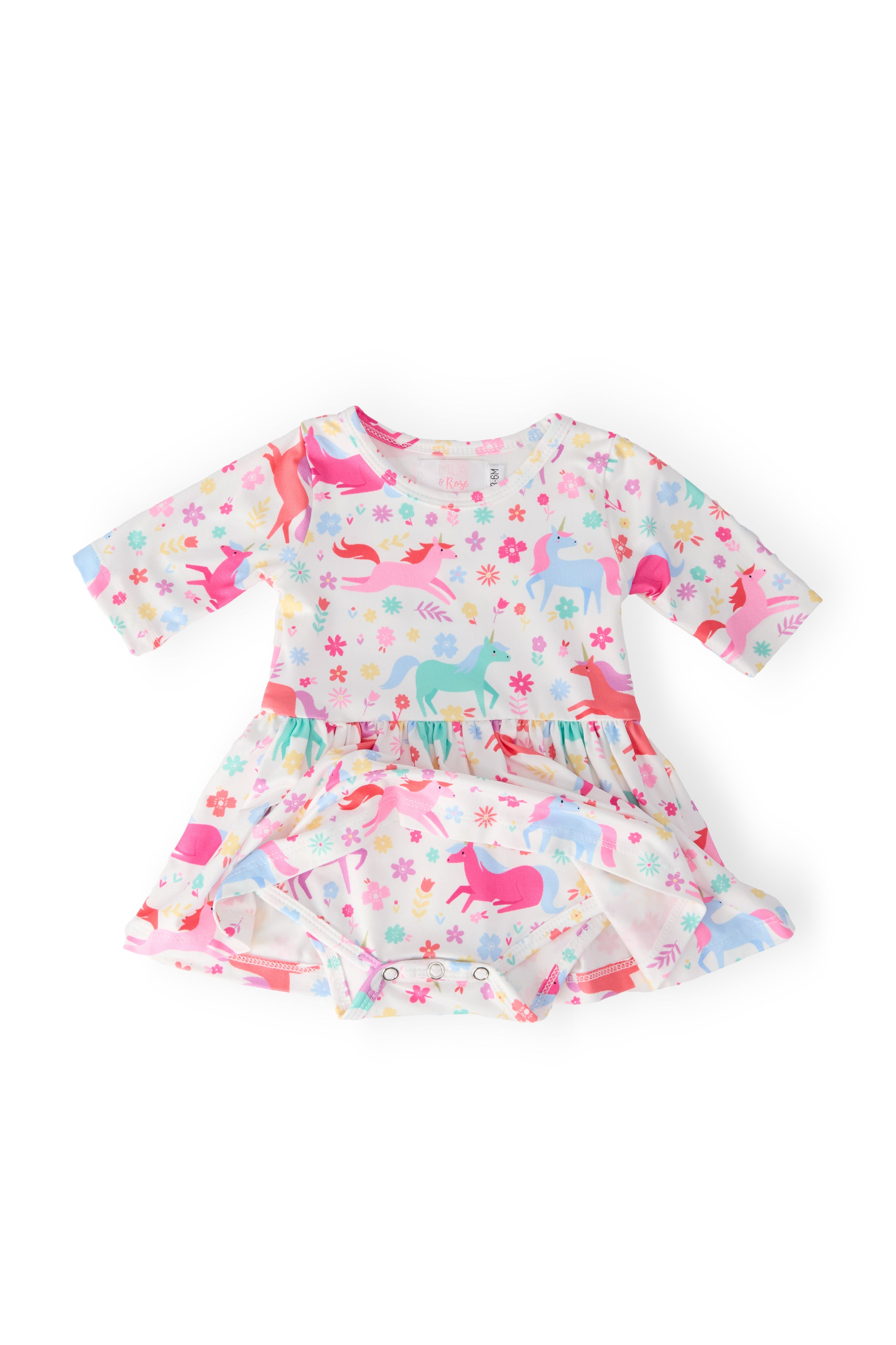 Unicorn Wish 3/4 Sleeve Twirl Bodysuit
