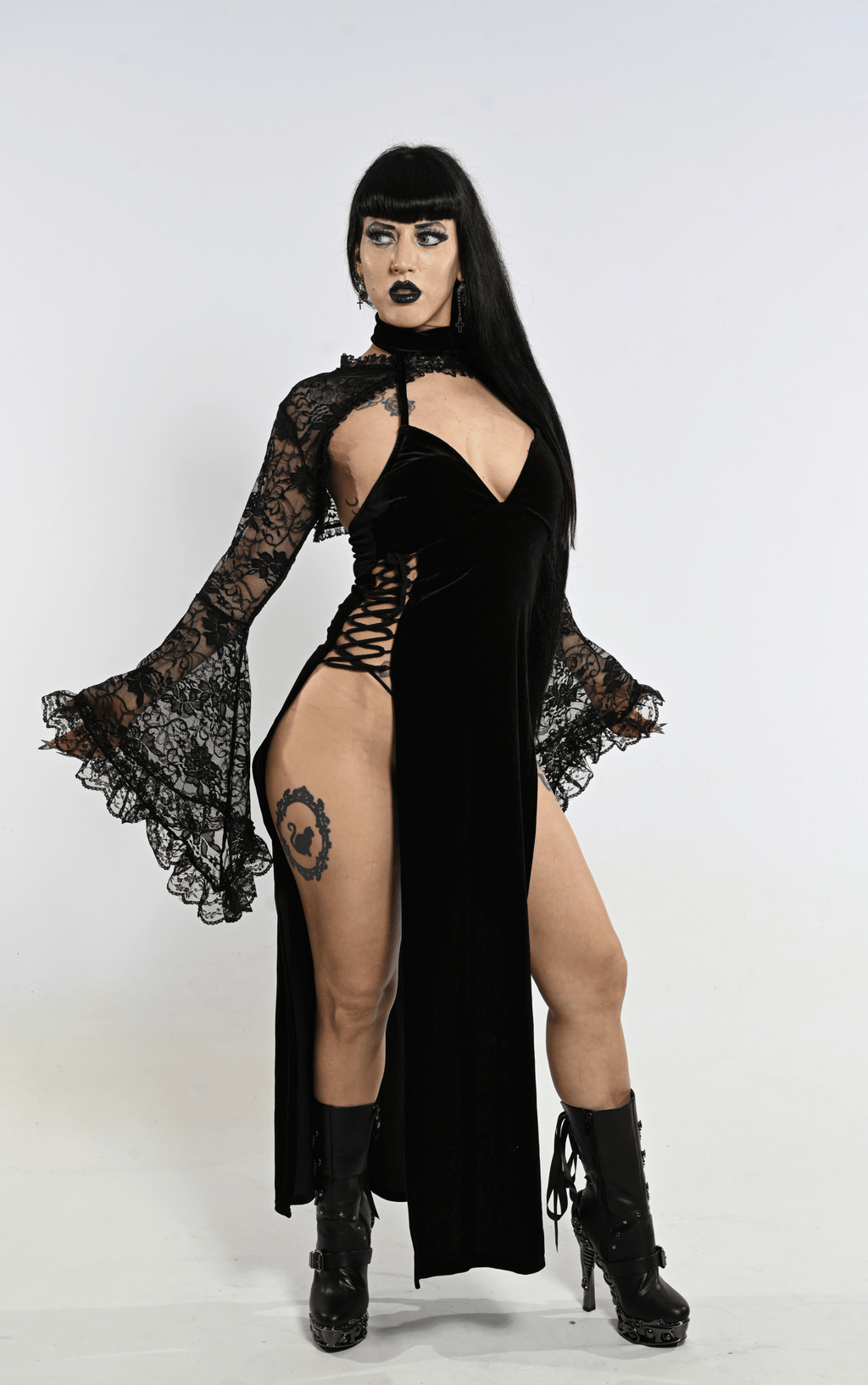 Raven's Split Dress