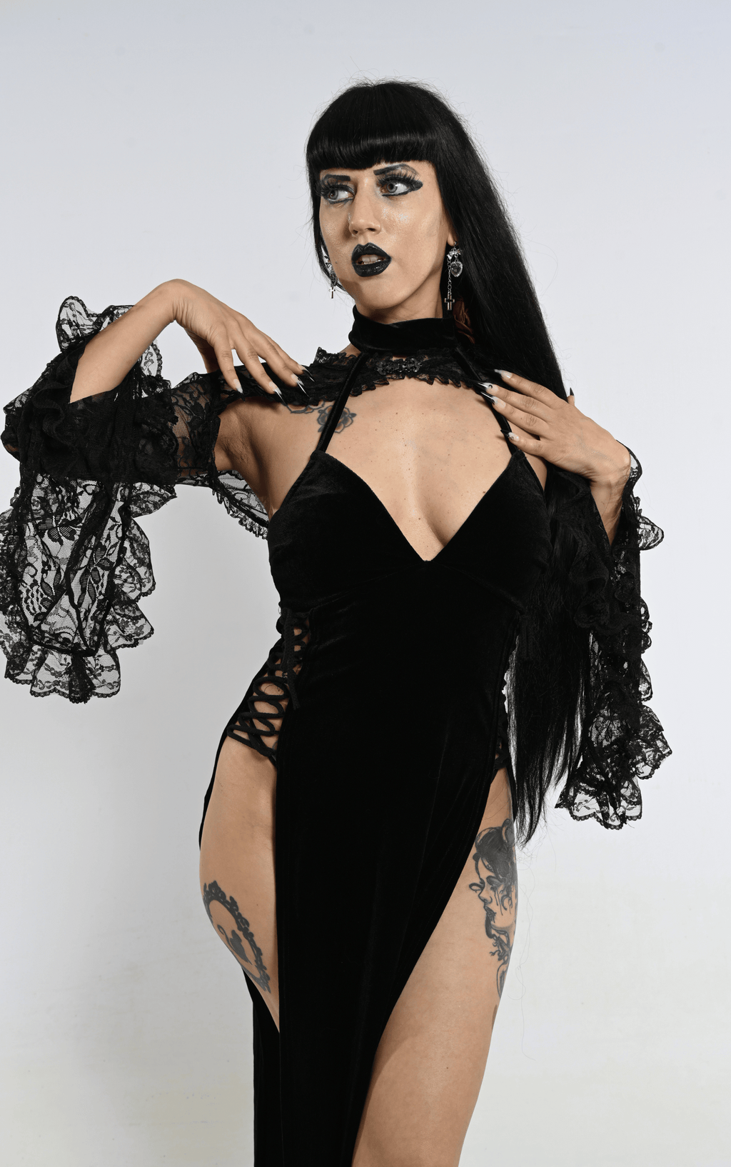 Raven's Split Dress