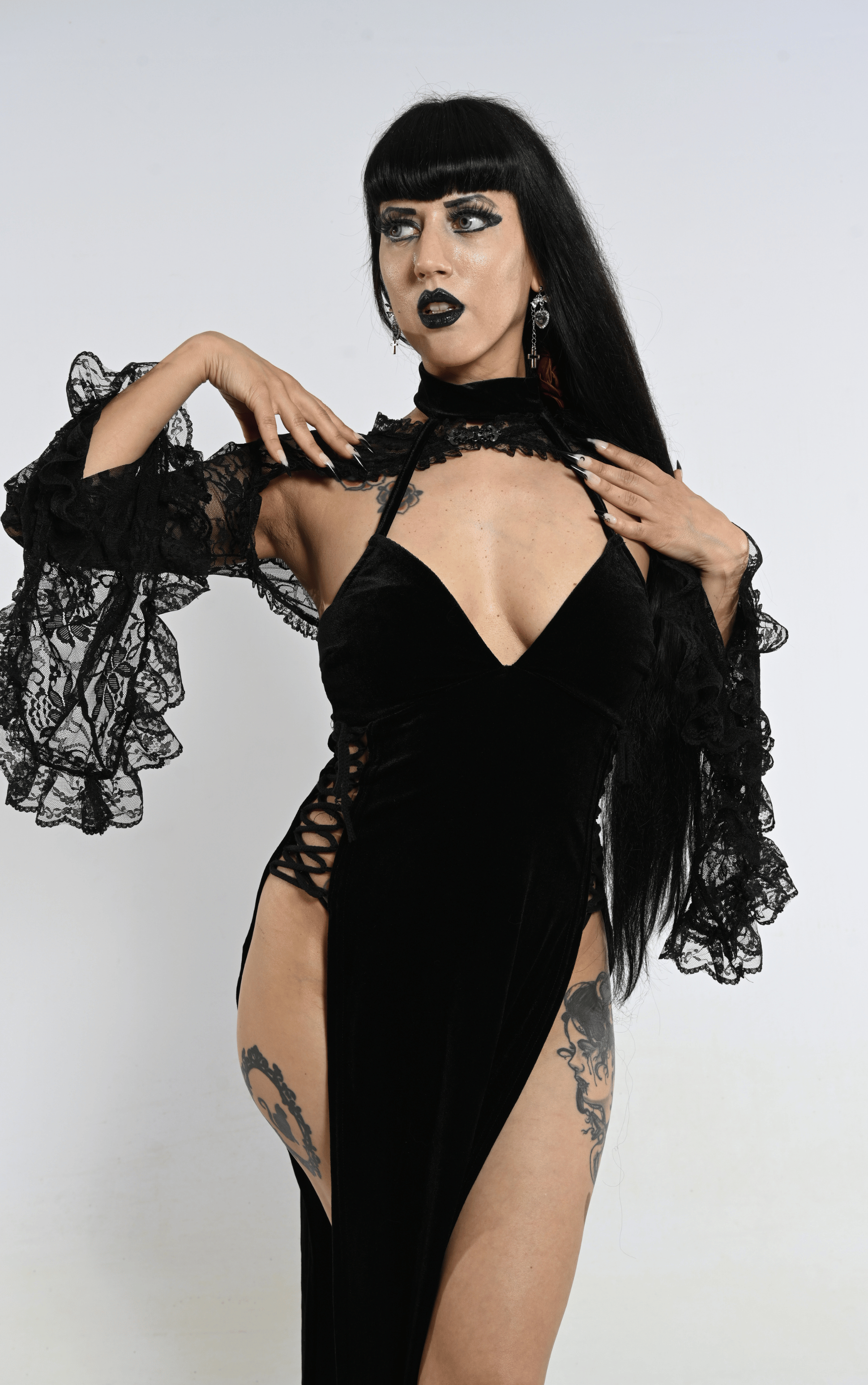 Raven's Split Dress