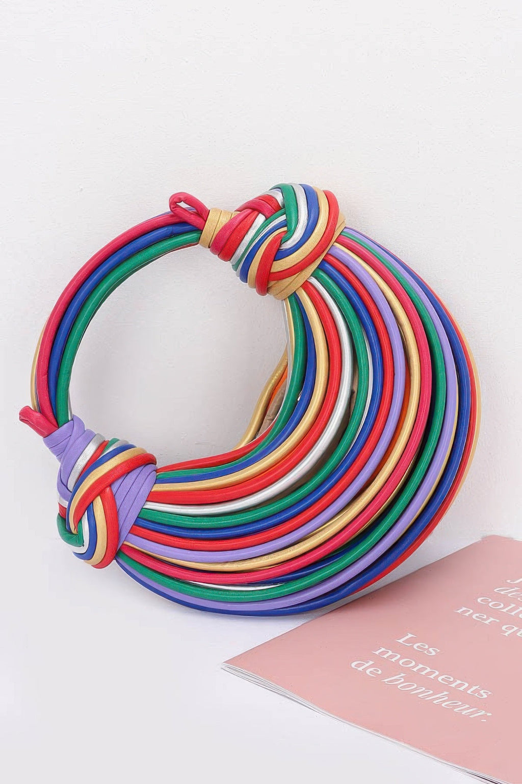 Faux Leather Rope Hobo Bag