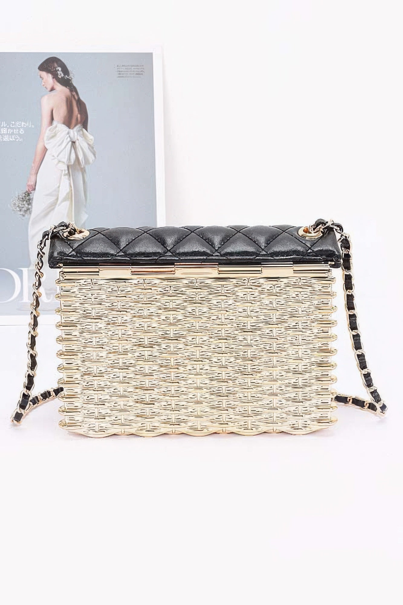 Metallic Acrylic Flap Bag