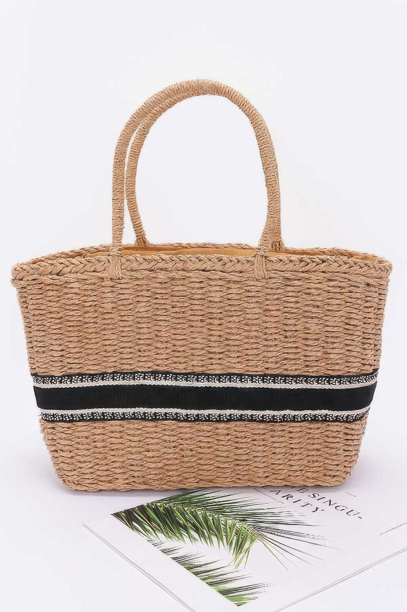 Faux Straw Tote Bag