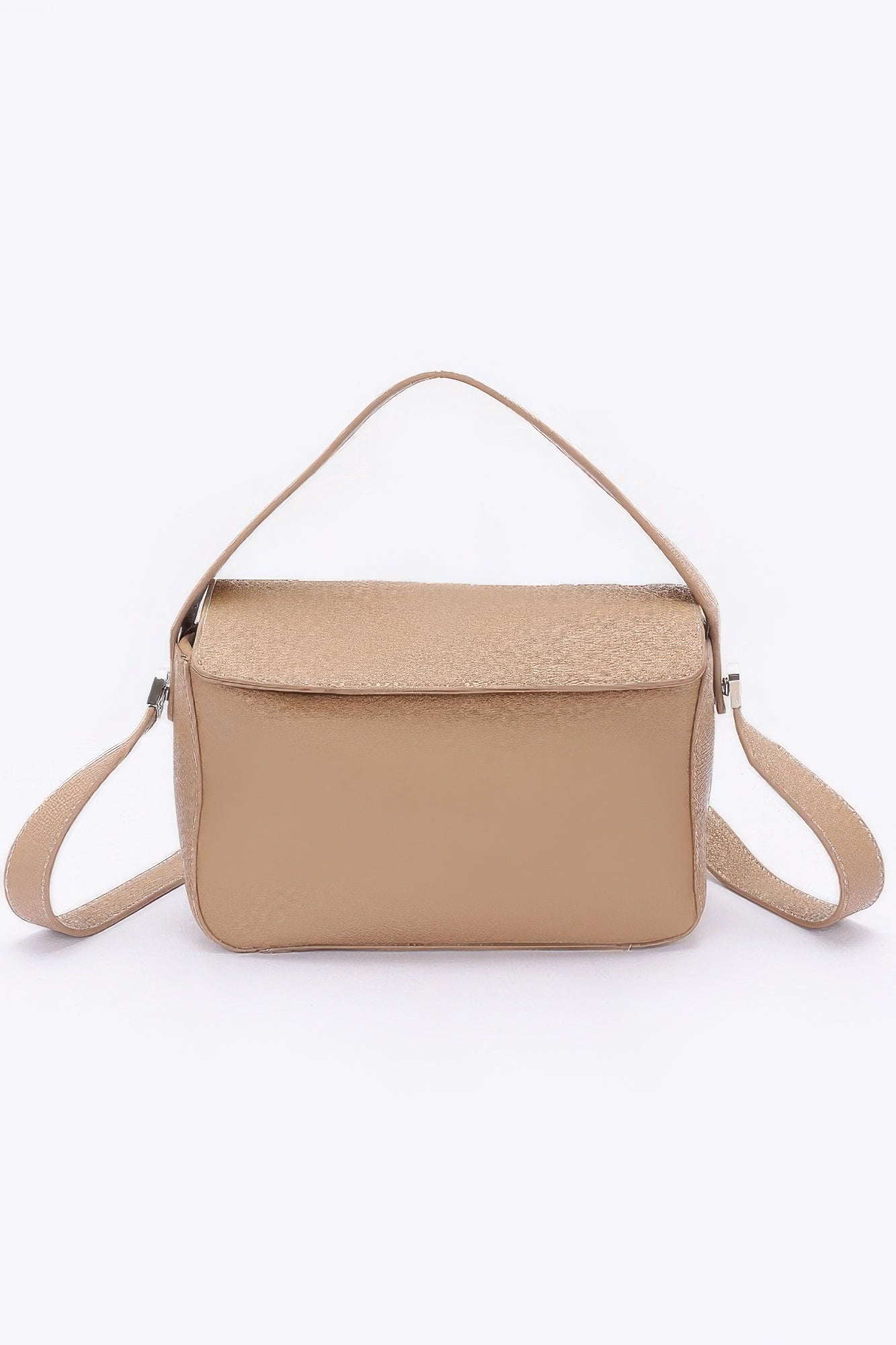Faux Leather Crossbody Handle Bag