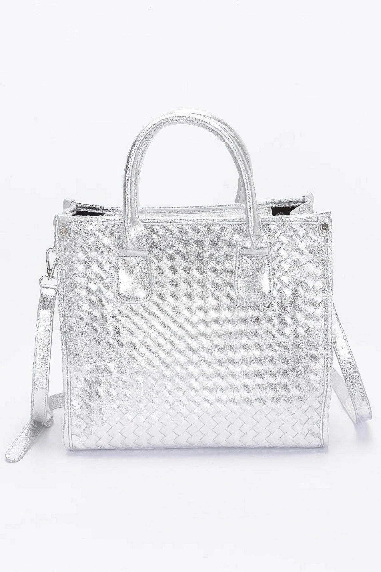 Metallic Braided Tote Bag