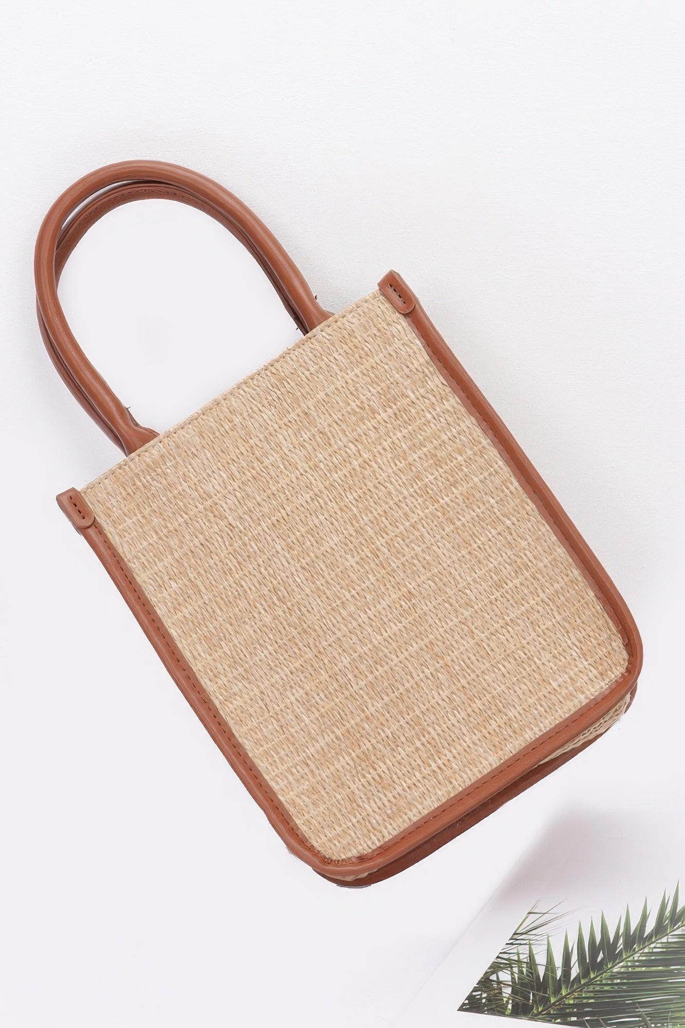 Faux Straw Tote Bag
