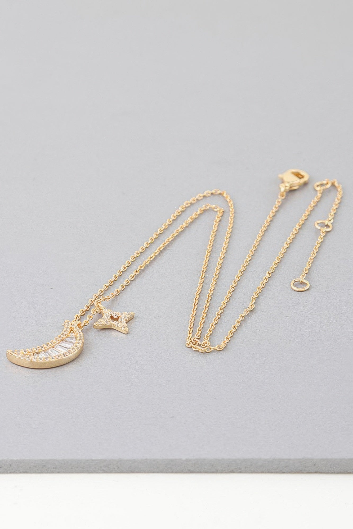 Jeweled Sun N Moon Necklace