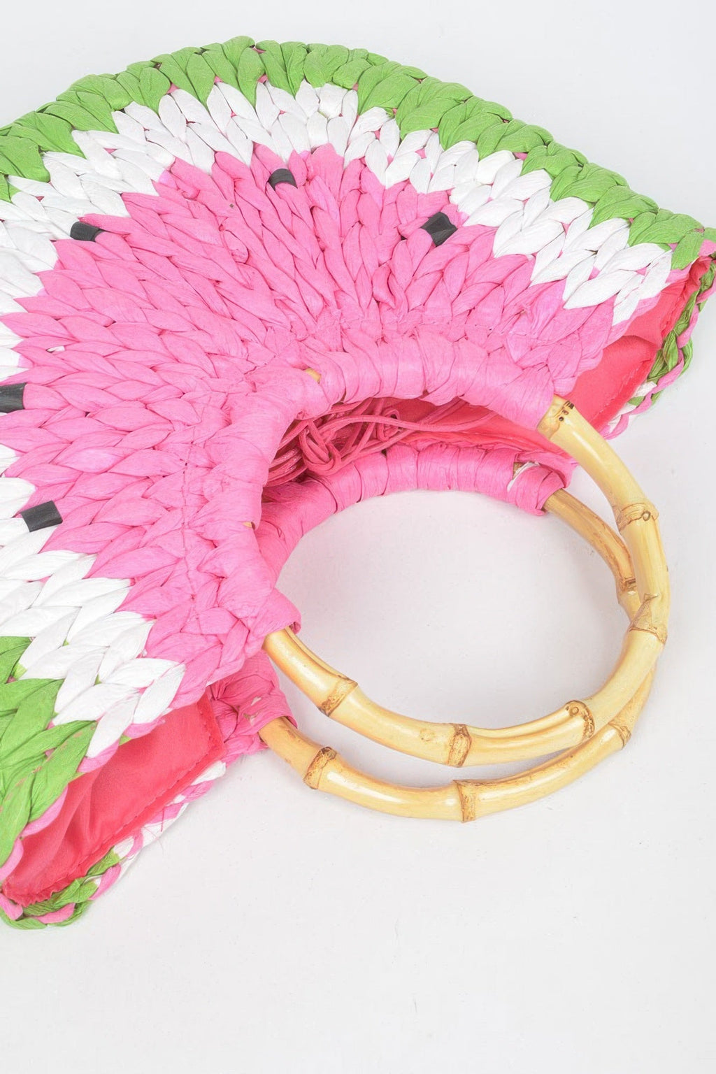 Faux Straw Crochet Watermelon Handbag