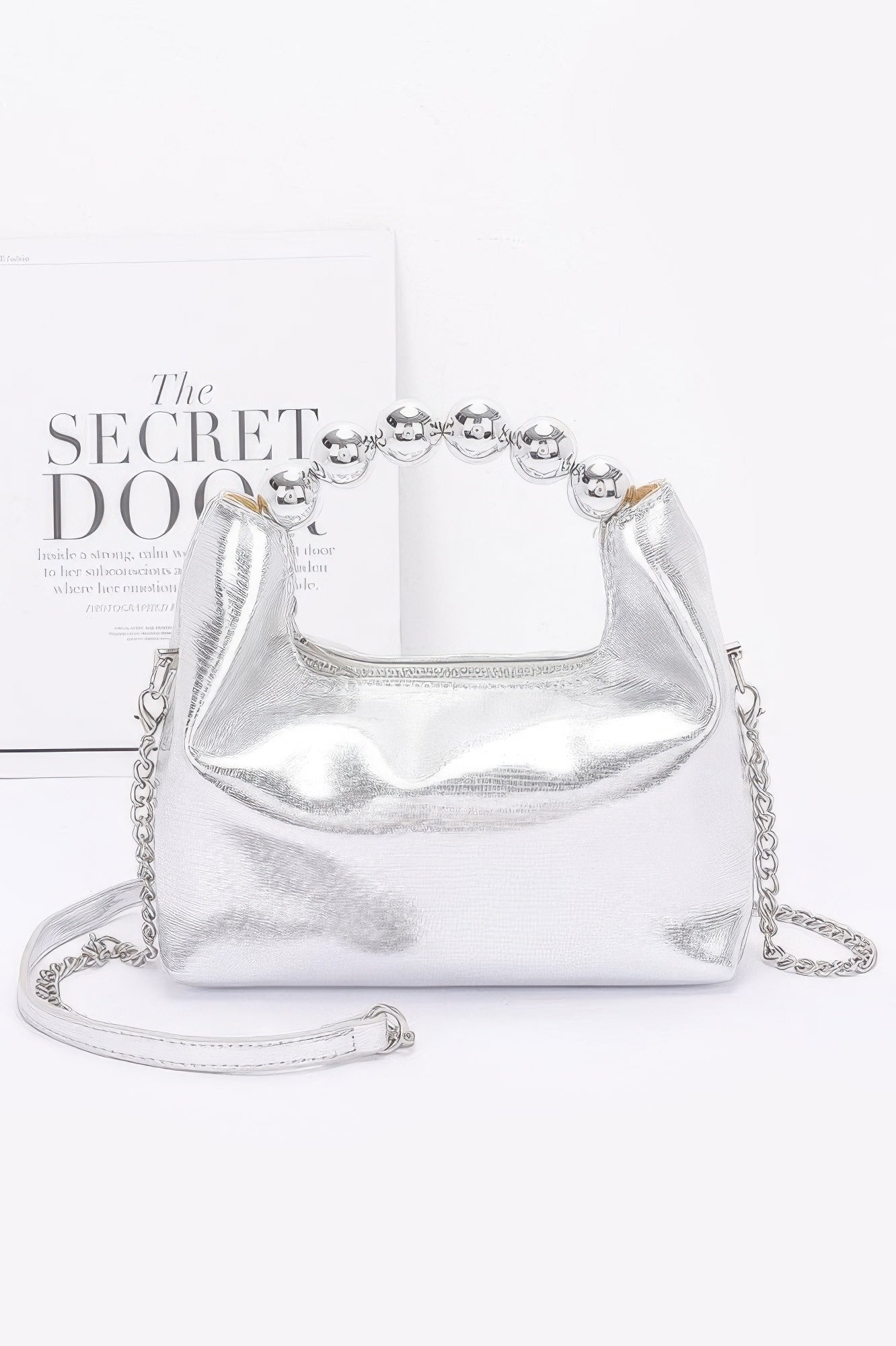 Metallic Ccb Ball Handle Bag