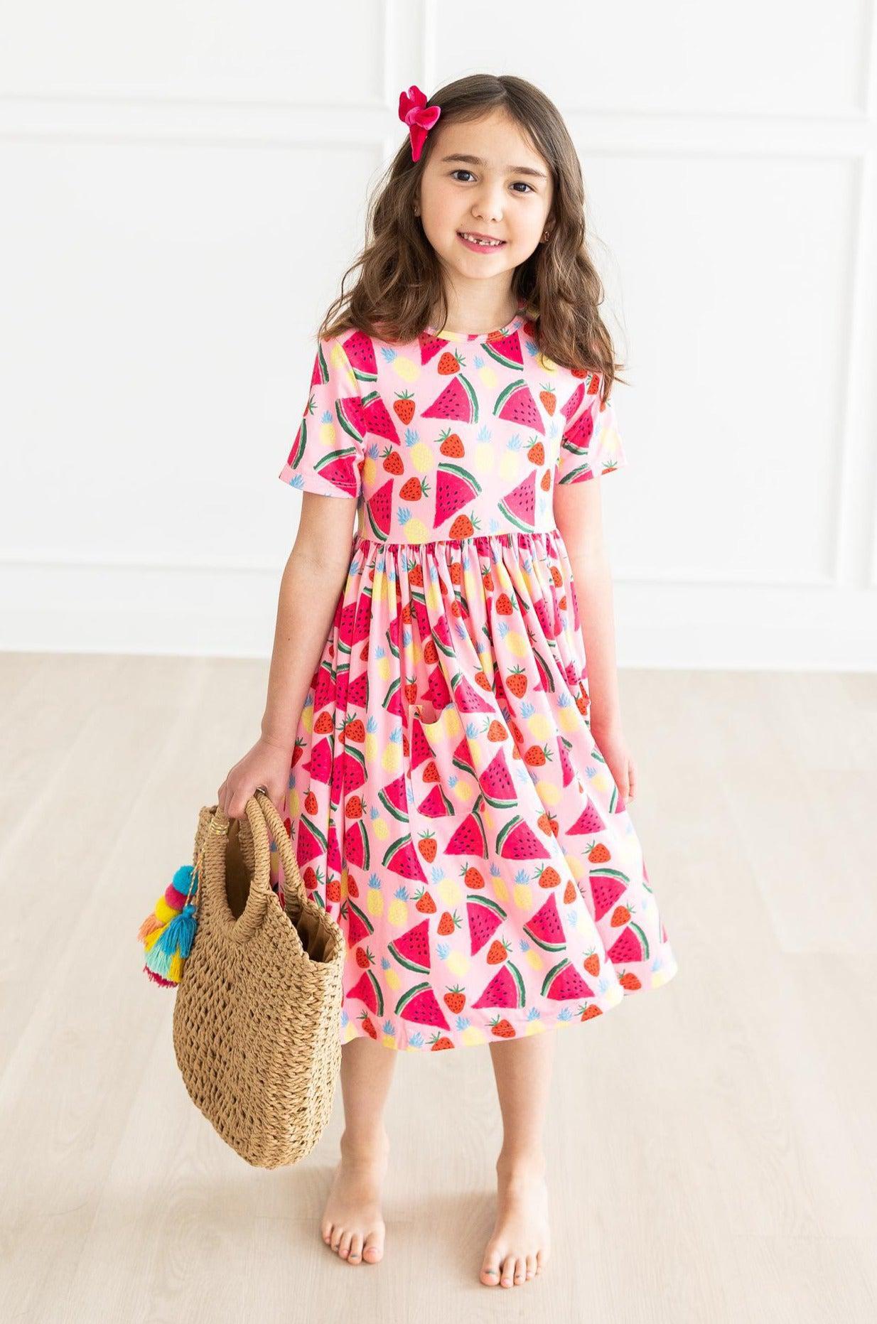 SALE Watermelon Wonder S/S Pocket Twirl Dress