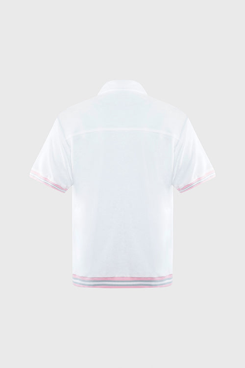 Racket Club Terry Cloth Cabana Short-Sleeve Zip-up Shirt