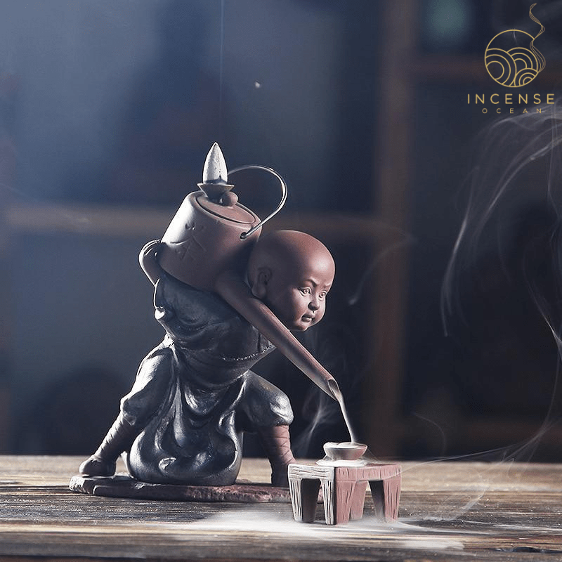 Zen Kung Fu Monk Incense Burner