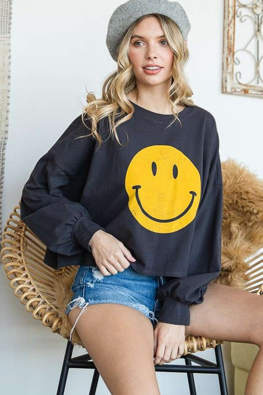 “Just, Smile.” Crop Top