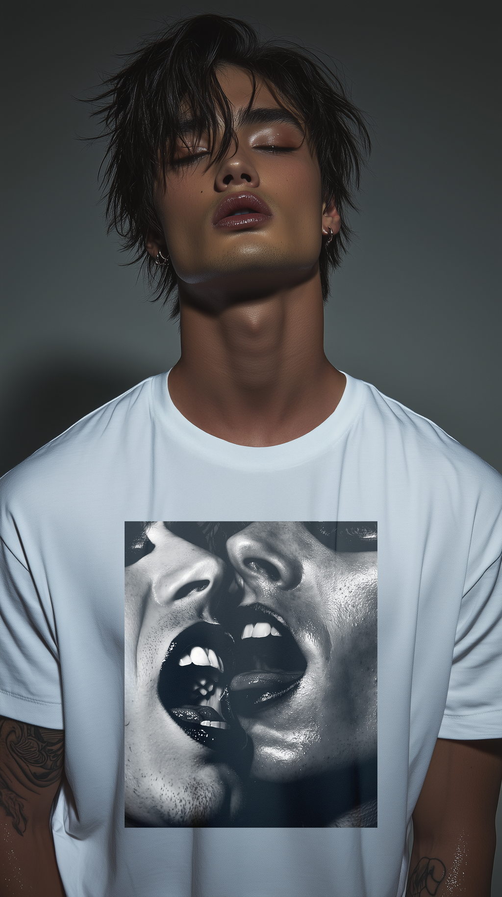 REBEL HOMME WHITE Oversized Boxy Tee