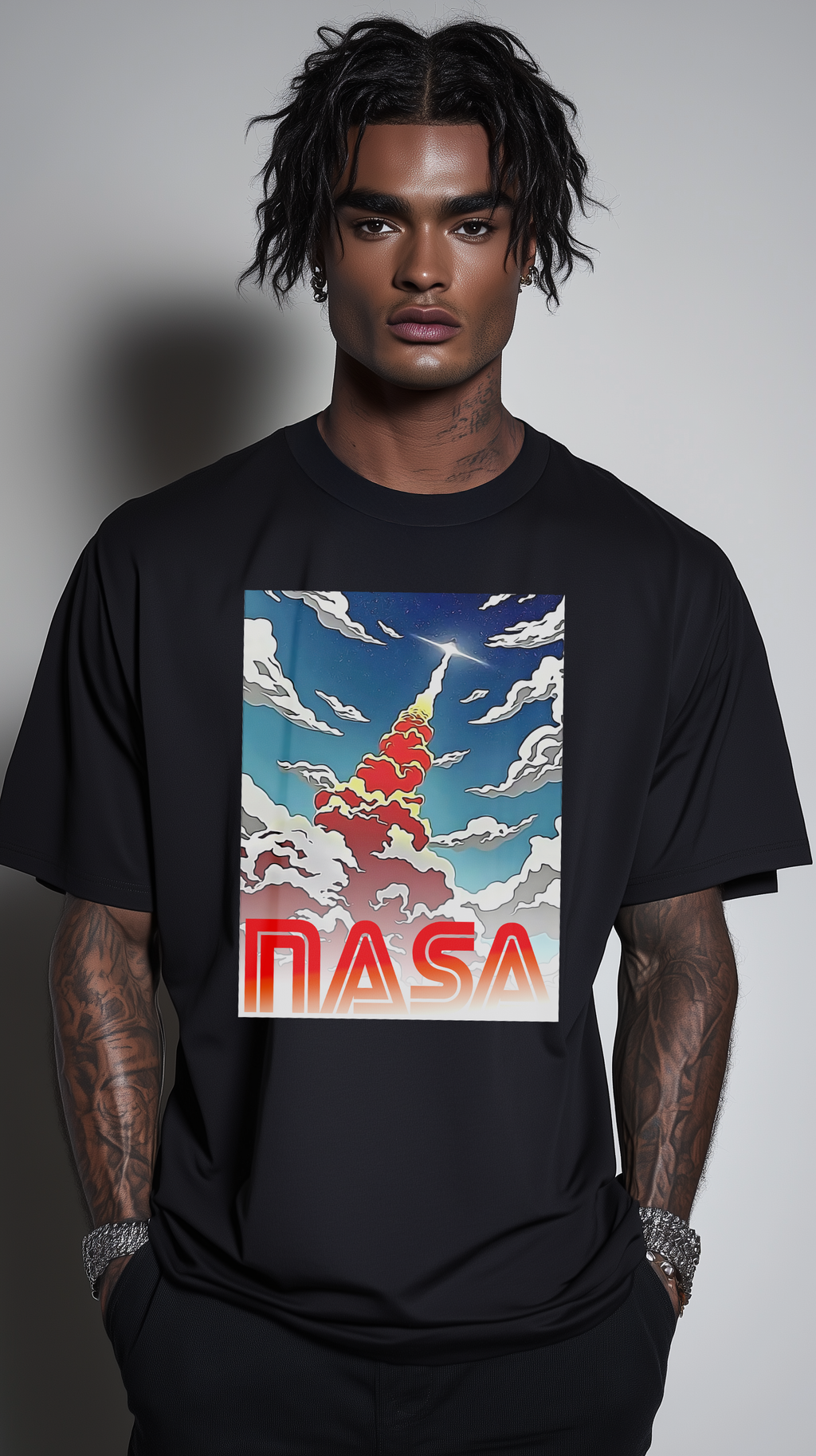 NASA BLASTOFF Oversized Boxy Tee