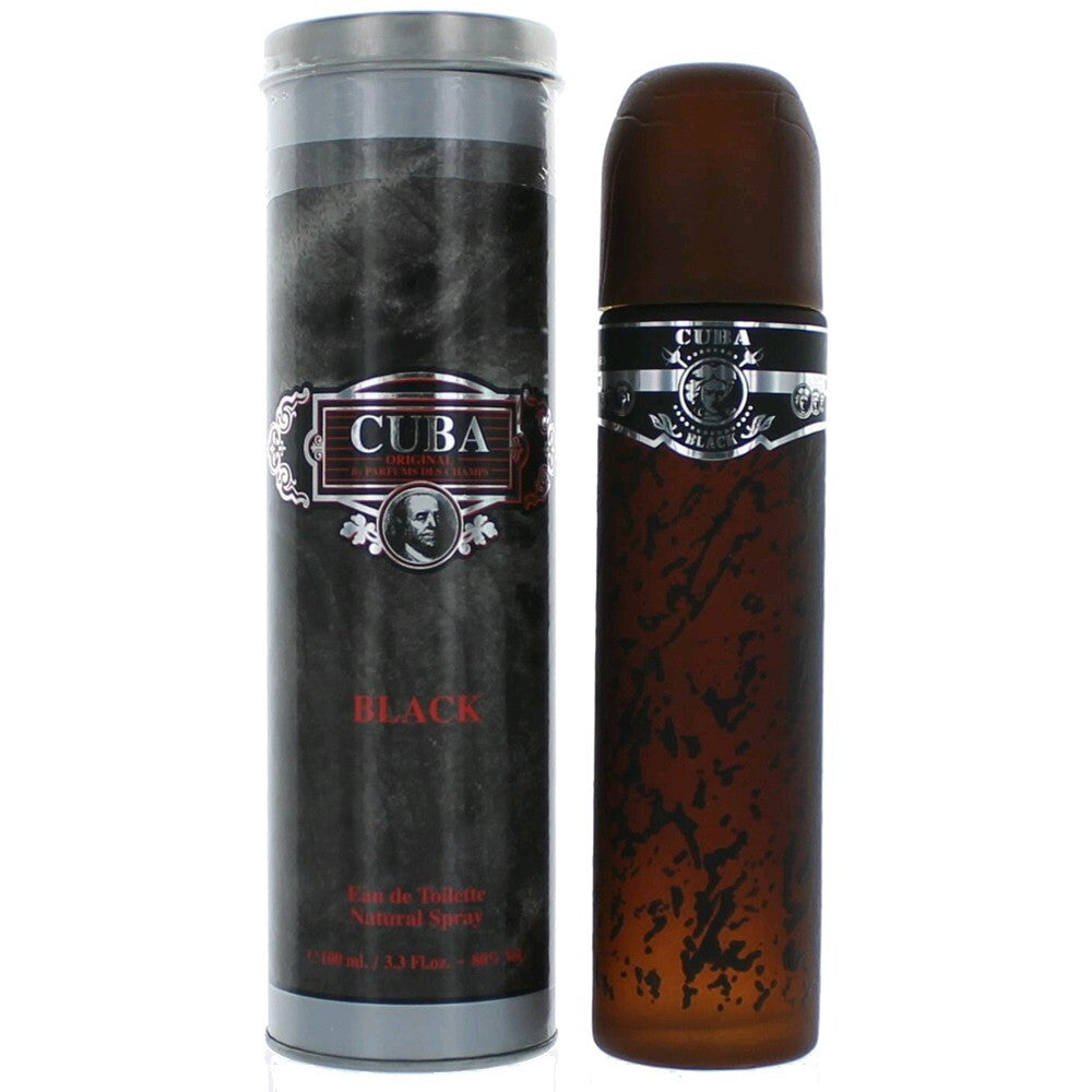 Cuba Black, 3.3 oz Eau De Toilette Spray for Men