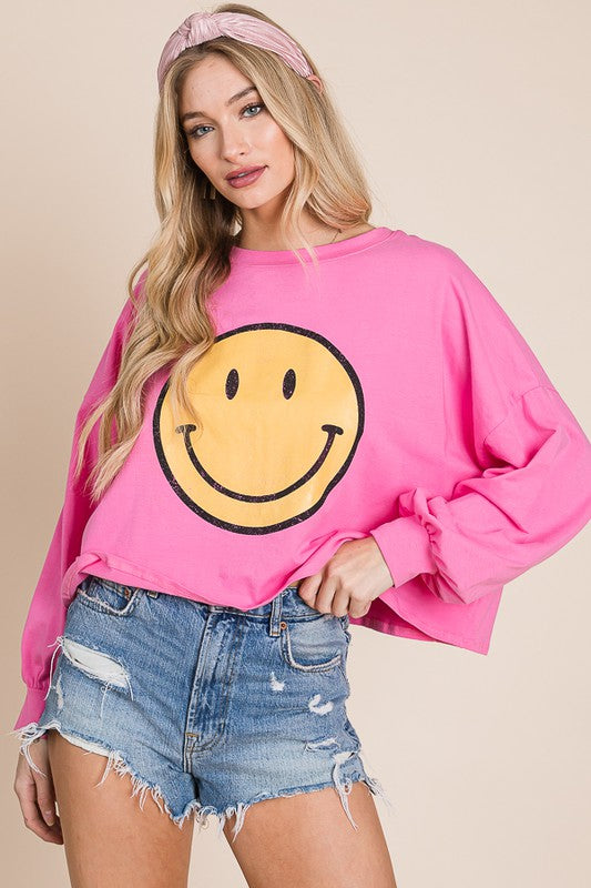 “Just, Smile.” Crop Top