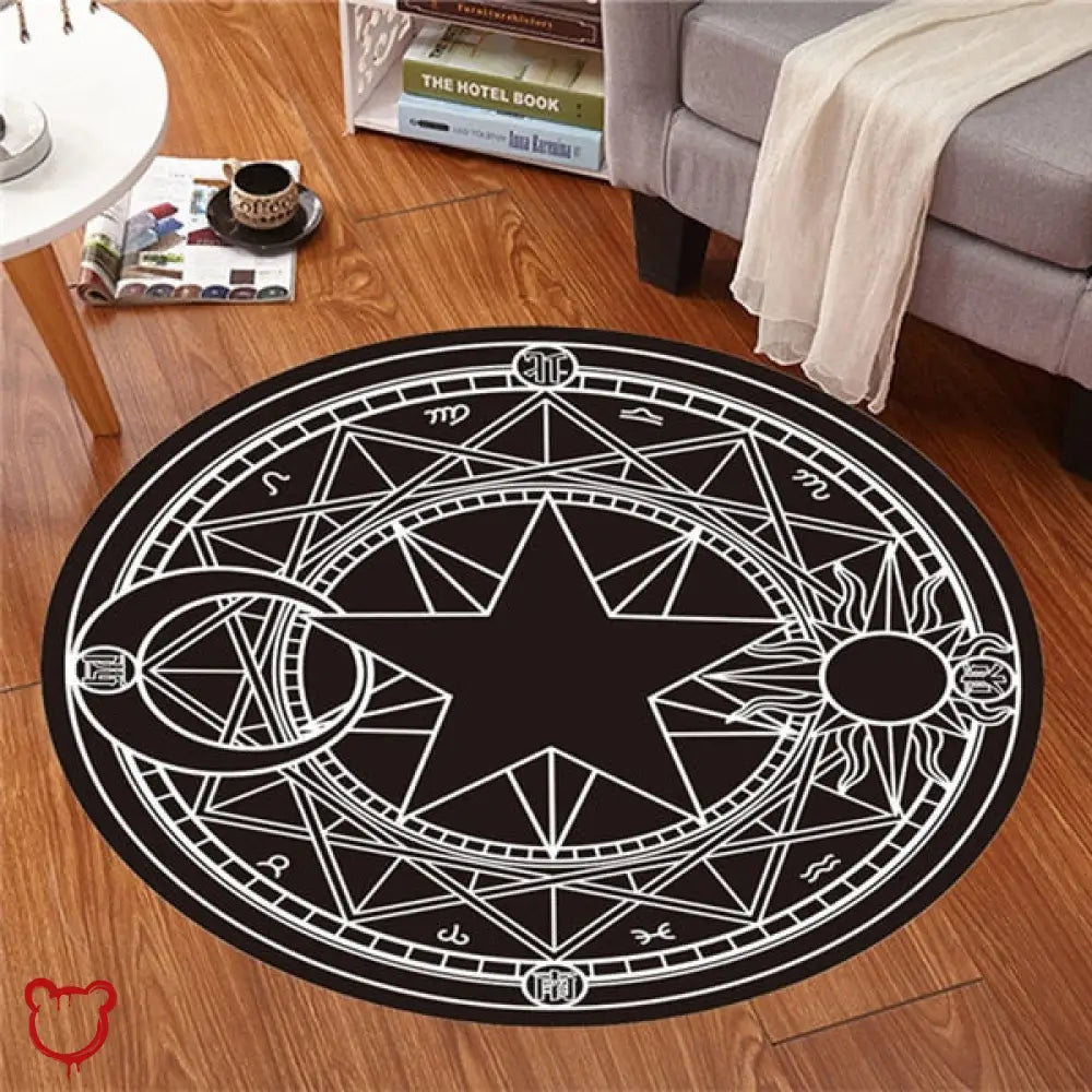 Black and White Celestial Rug